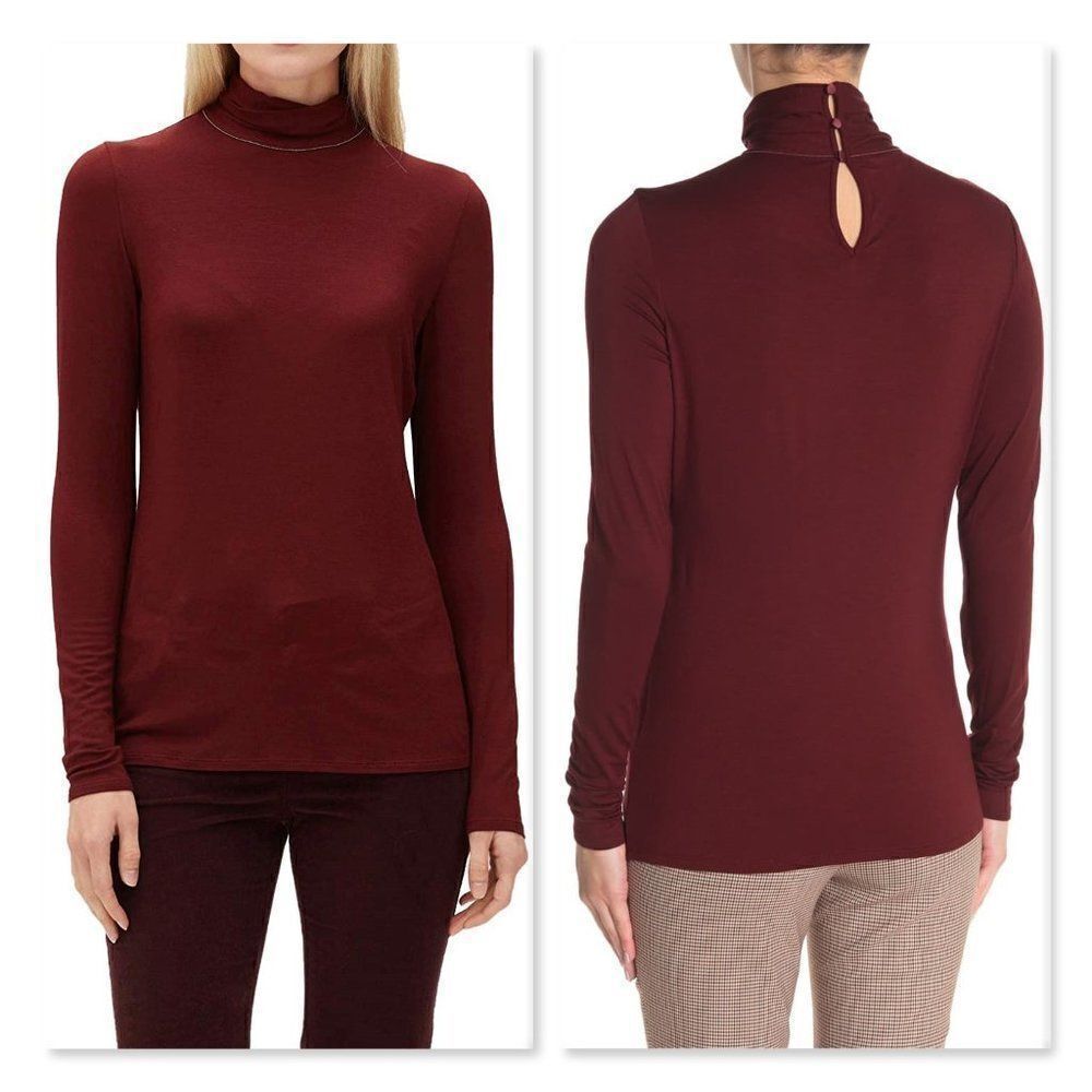 Lafayette 148 NY Dresden Long Sleeve Turtleneck